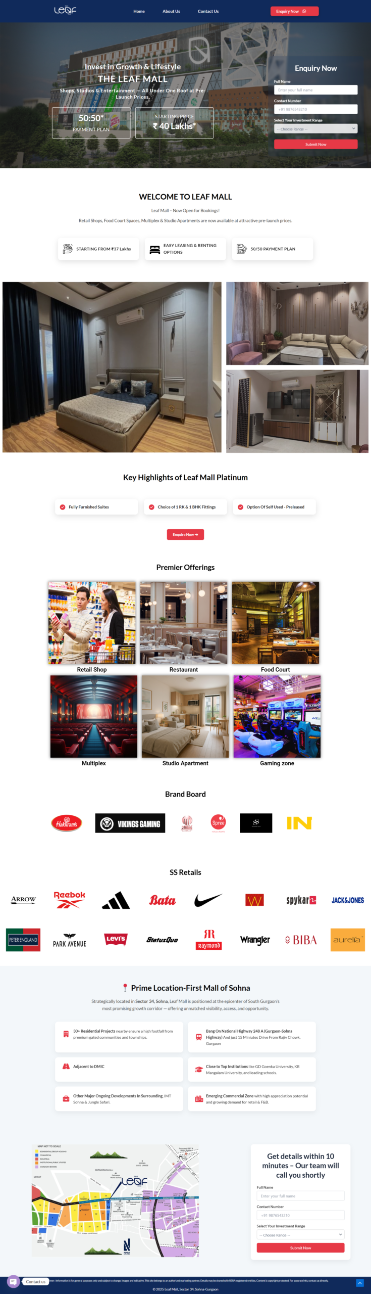 Leaf Mall website