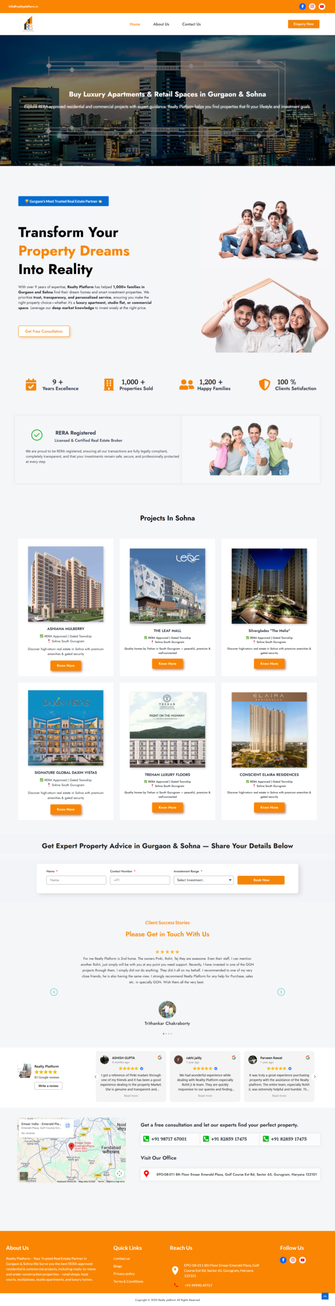 Realty Platform website